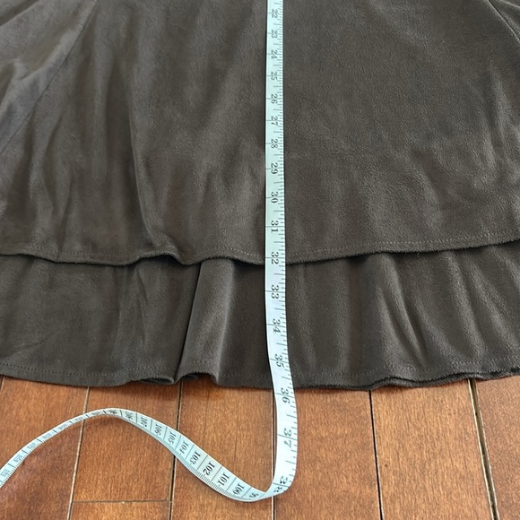 J. Jill Faux Suede Long Brown Skirt Size XS - Picture 2 of 7
